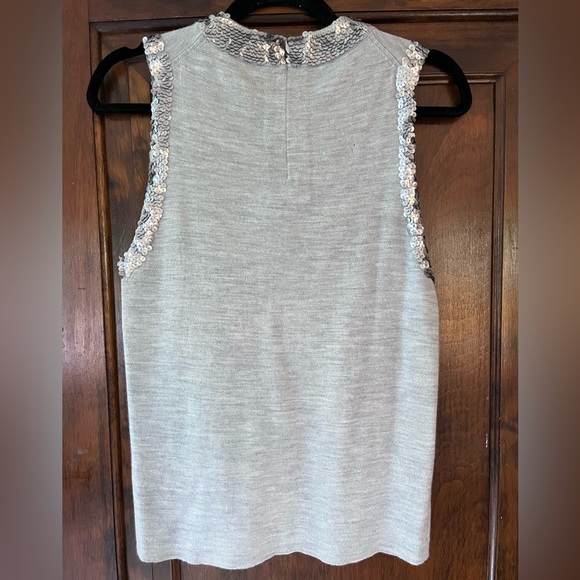 J Crew shell with sequin edging, size S - Picture 2 of 4